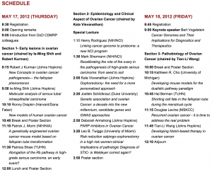 Third Symposium schedule