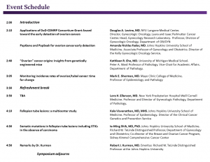 Sixth Symposium schedule